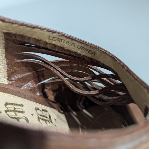 Vintage  L.A.M.B Brown Heeled Cage sandals - size 6M - Picture 8 of 9